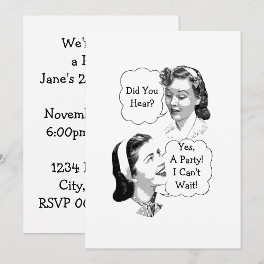 Retropartij Kaart (Voorkant / Achterkant)