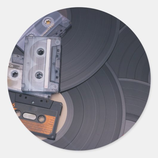 Retropartij Ronde Sticker (Voorkant)