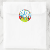 Retropartij Ronde Sticker (Tas)