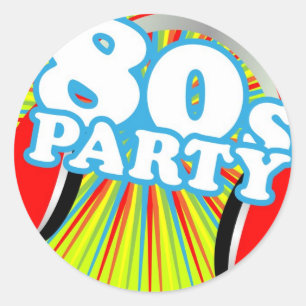 Retropartij Ronde Sticker