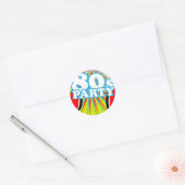 Retropartij Ronde Sticker (Envelop)