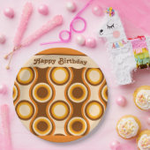 Retropartij van 70 s papieren bordje (Feest)