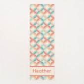 Retropastel monogram yogamat (Voorkant)