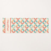 Retropastel monogram yogamat (Voorkant (horizontaal))