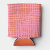Retropastel oranje roze patroon blikjeskoeler (Voorkant)