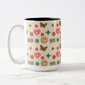 Retropatroon 01 tweekleurige koffiemok (Links)