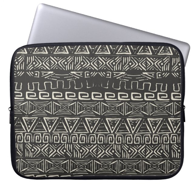  retropatroon. Aztec achtergrond. Laptop Sleeve (Voorkant)