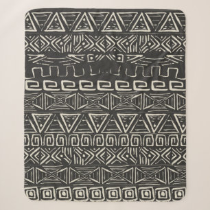 retropatroon. Aztec achtergrond. Sherpa Deken