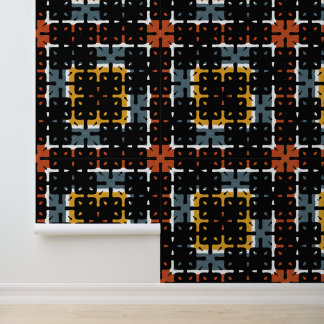 Retropatroon Behang
