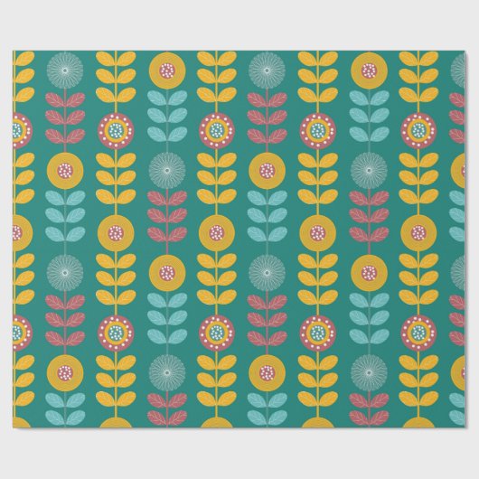 Retropatroon Cadeaupapier (Vlak)