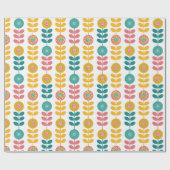 Retropatroon Cadeaupapier (Vlak)