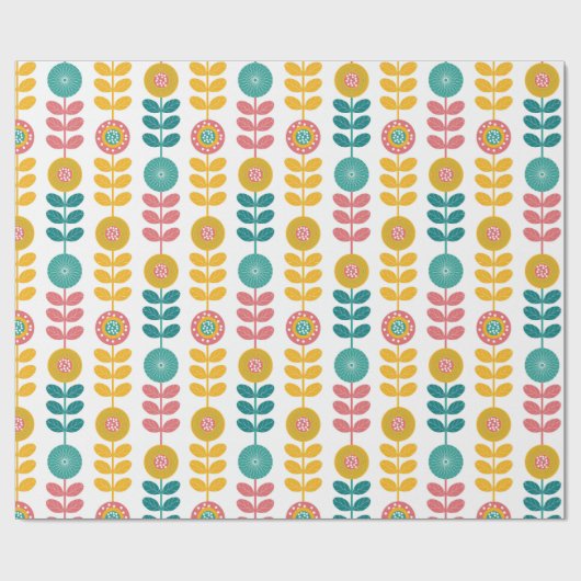 Retropatroon Cadeaupapier (Vlak)