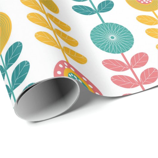 Retropatroon Cadeaupapier (Rol Hoek)