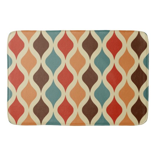 Retropatroon gekleurd badmat (Voorkant)