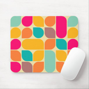 Retropatroon gekleurd muismat