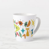 Retropatroon latte Mok uit het midden van de eeuw (Rechterhoek)