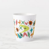 Retropatroon latte Mok uit het midden van de eeuw (Voorkant)