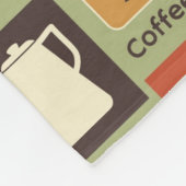 Retropatroon met keukengerei voor het ontbijt fleece deken (Hoek)