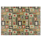 Retropatroon met keukengerei voor het ontbijt snijplank (Voorkant)