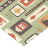 Retropatroon met keukengerei voor het ontbijt tafelkleed (Gekanteld)