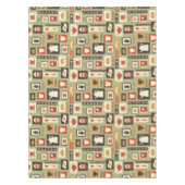 Retropatroon met keukengerei voor het ontbijt tafelkleed (Voorkant)