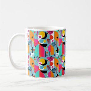 Retropatroon ontwerp koffiemok