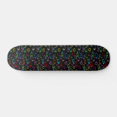 Retropatroon op persoonlijk skateboard (Horizontaal)
