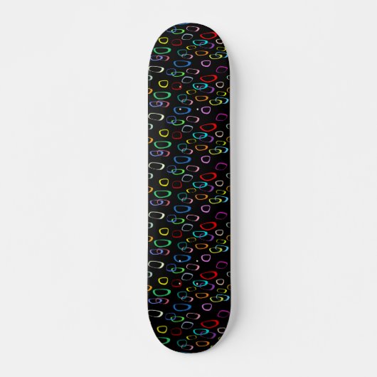 Retropatroon op persoonlijk skateboard (Voorkant)