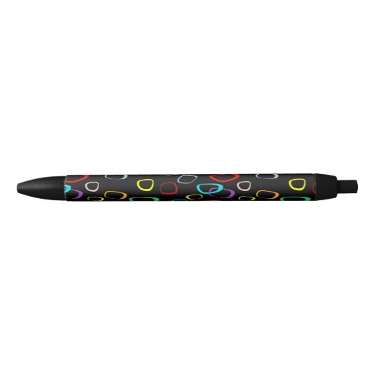 Retropatroon op zwarte inkt pen (Voorkant)