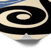 Retropatroon van heldere, eenvoudige geometrische  poster (Hoek)