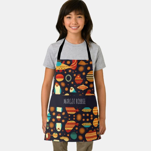 Retropatroon van Space Penguins Schort (Insitu)