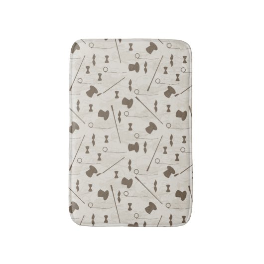 Retropatroon voor man 2 badmat (Voorkant Verticaal)