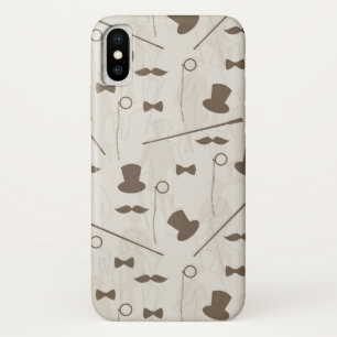 Retropatroon voor man 2 iPhone x hoesje