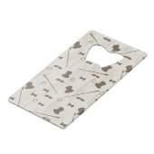 Retropatroon voor man 2 creditkaart flessenopener (Achterkant Gekanteld)