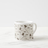 Retropatroon voor man 2 espresso kop (Voorkant rechts)