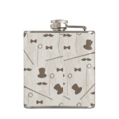 Retropatroon voor man 2 heupfles (Achterkant)