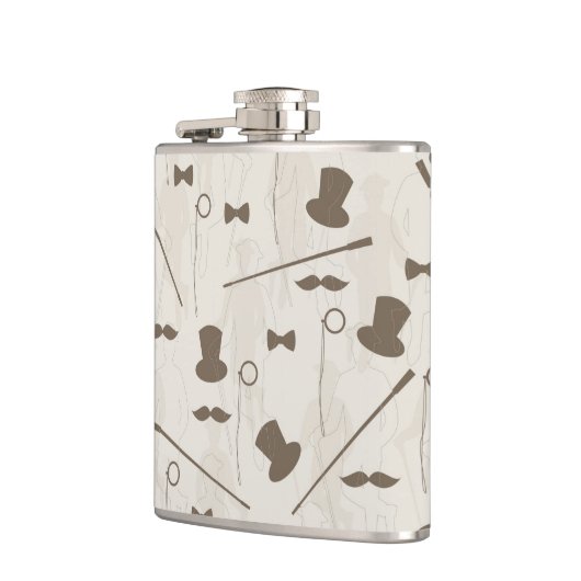 Retropatroon voor man 2 heupfles (Links)