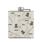 Retropatroon voor man 2 heupfles (Achterkant)