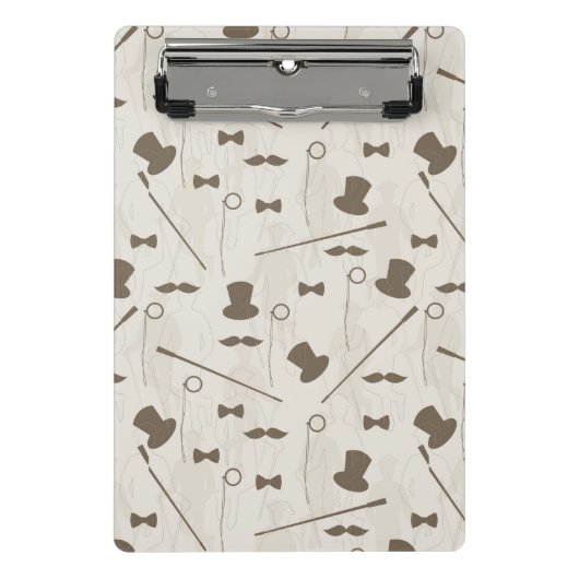 Retropatroon voor man 2 mini klembord (Voorkant)