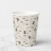 Retropatroon voor man 2 papieren bekers (Achterkant)