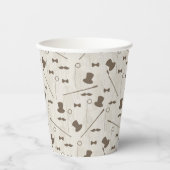 Retropatroon voor man 2 papieren bekers (Voorkant)