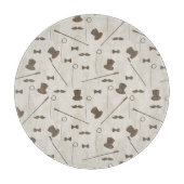 Retropatroon voor man 2 snijplank (Voorkant)