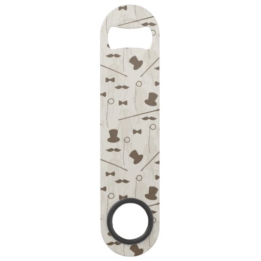 Retropatroon voor man 2 speed flessenopener (Achterkant)