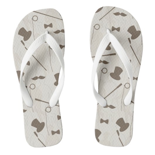 Retropatroon voor man 2 teenslippers (Voetbed)