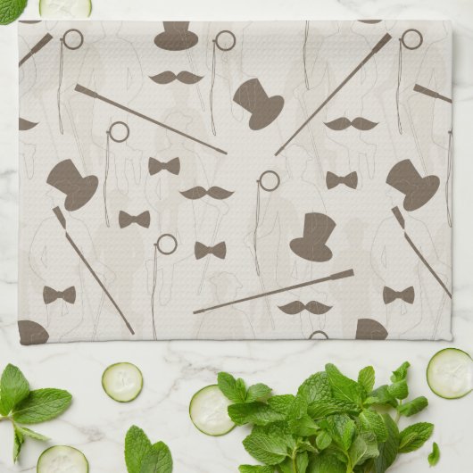 Retropatroon voor man 2 theedoek (Gevouwen)