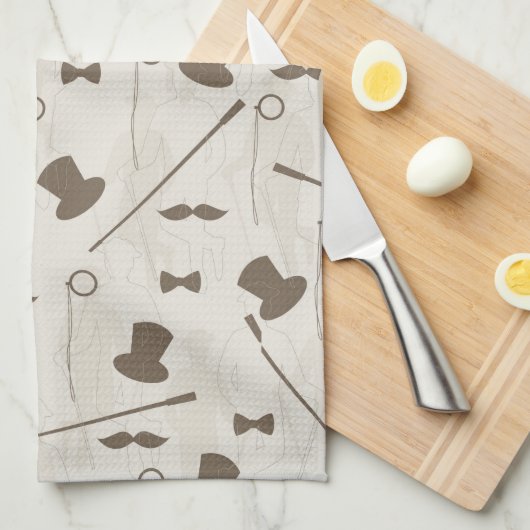 Retropatroon voor man 2 theedoek (Quarter Fold)