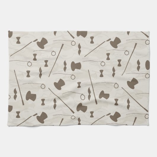 Retropatroon voor man 2 theedoek (Horizontaal)