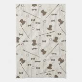 Retropatroon voor man 2 theedoek (Verticaal)