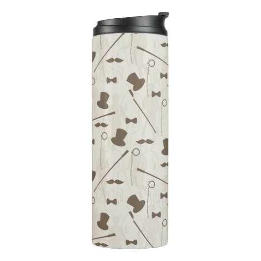 Retropatroon voor man 2 thermosbeker (Gedraaid links)