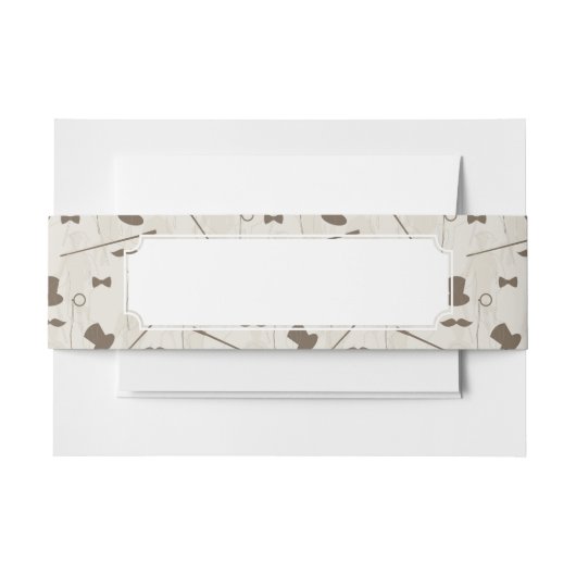 Retropatroon voor man 2 uitnodigingen wikkel (Voorkant Voorbeeld)